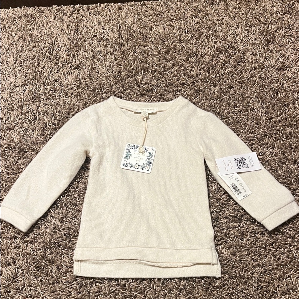 Chelsea & Violet Crème sweater - 2T NWT